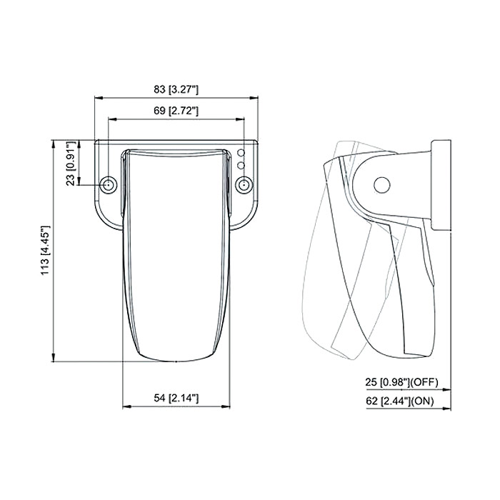 Переключатель поплавковый бело-синий