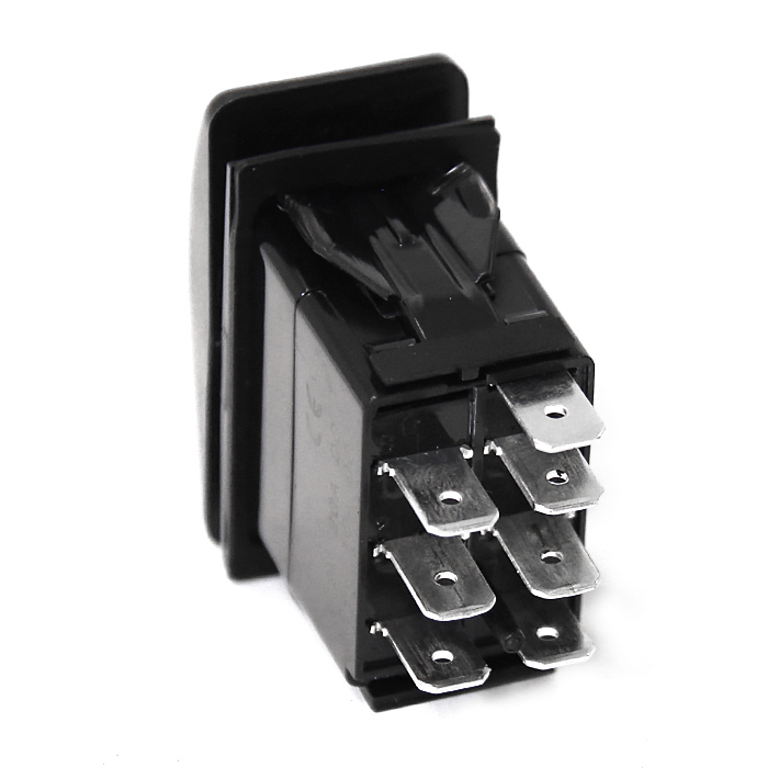 Переключатель on-off-on, D.P.D.T, 7P, LED*2 NEKEKE