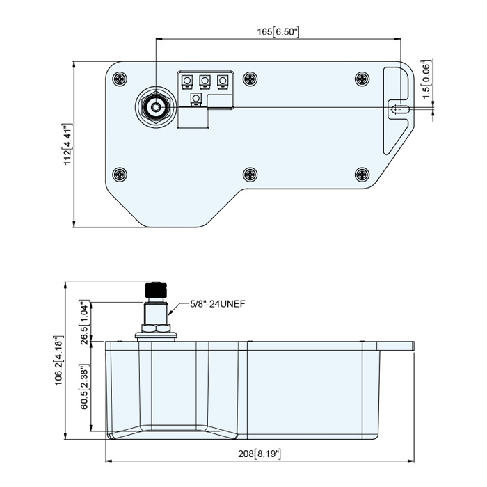 Электропривод стеклоочистителя 12В, 1", 83-120грд, водозащищенный