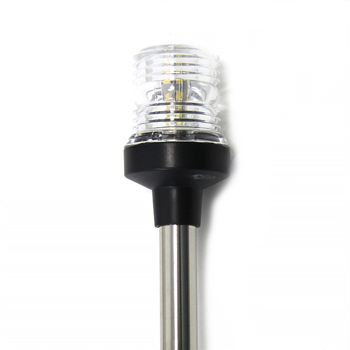 Огонь круговой светодиодный на стойке 600 мм, нержавеющая сталь