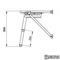 Платформа кормовая с трапом 2 ступени черные