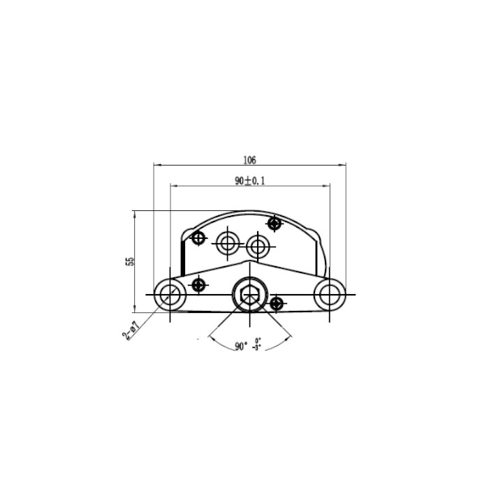 Электропривод стеклоочистителя W.E, длина резьбы 34 мм, посадка М5, 90°, 12В