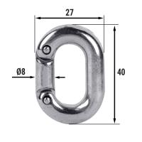 Звено ремонтное для цепи  8мм, нерж. сталь AISI316