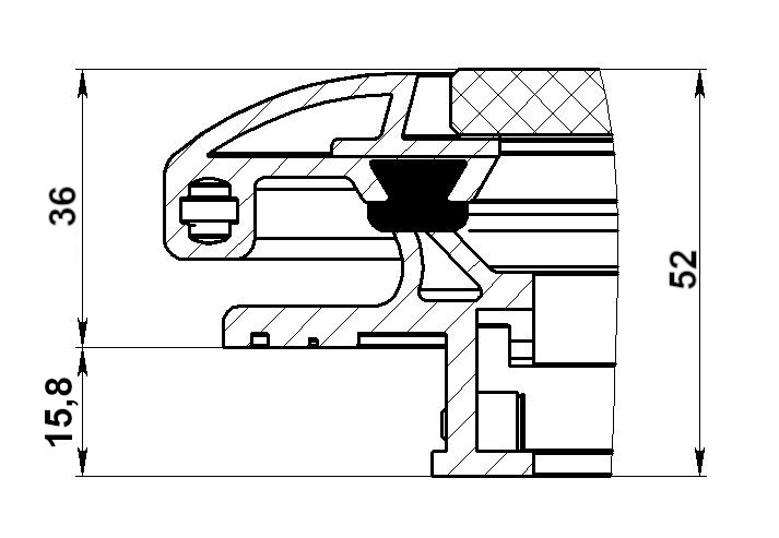 Люк палубный сдвижной Альбатрос ACR (акрил) 850x800