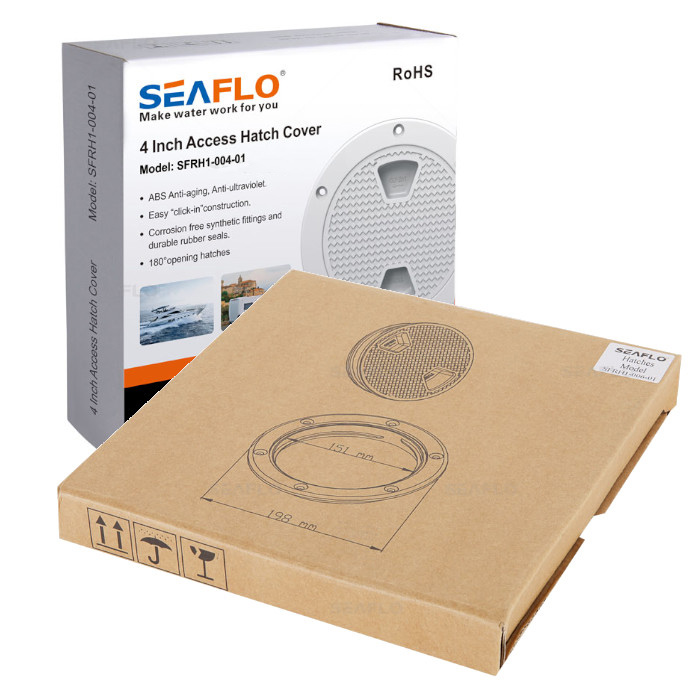 Крышка люка технологическая SEAFLO 180 мм, белая