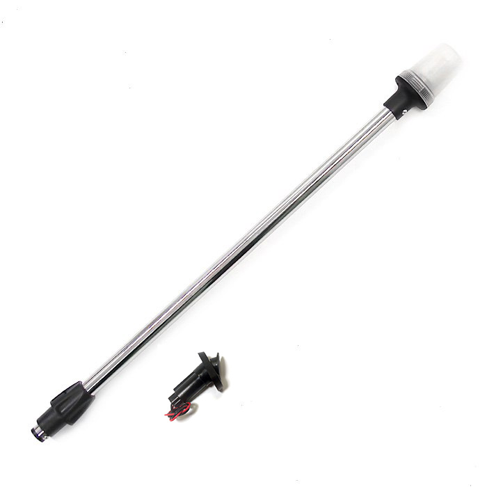 Огонь круговой светодиодный на съемной стойке 604 мм, алюминий, с основанием