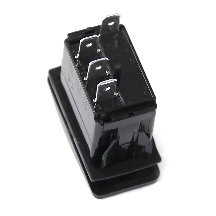 Переключатель (on)-off-(on), SPDT, 4P с двойной подсветкой NEKEKE