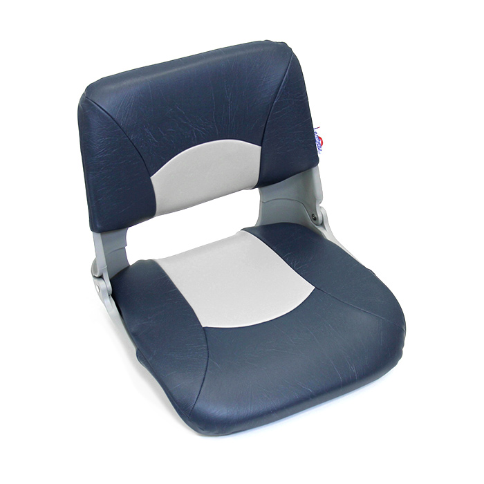 Сиденье мягкое складное Skipper, сине-серое