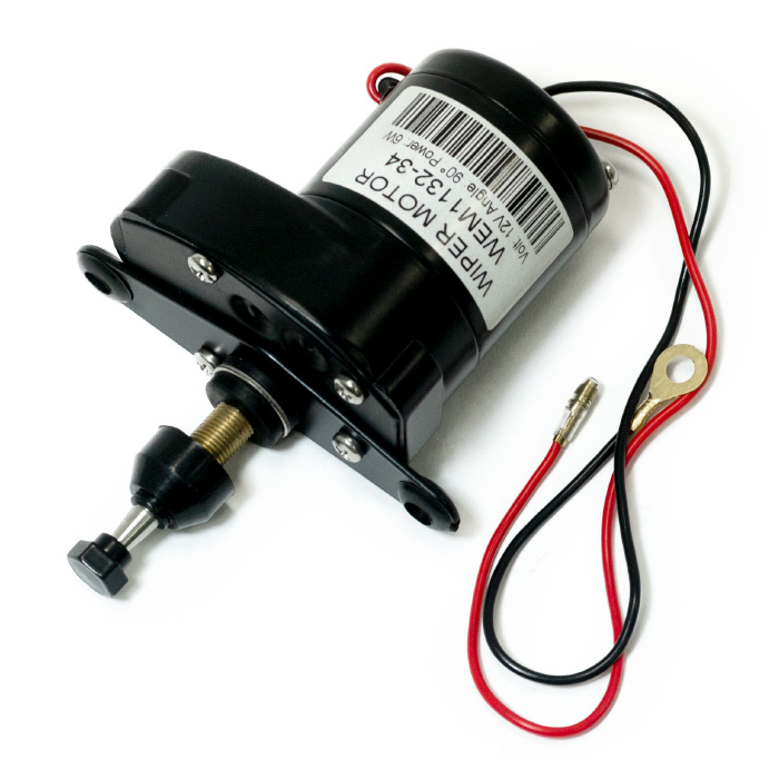 Электропривод стеклоочистителя W.E, длина резьбы 34 мм, посадка М5, 90°, 12В