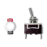 Переключатель тумблерный 2 пина SUNFINE (вкл)-выкл, без фиксации (вкл)