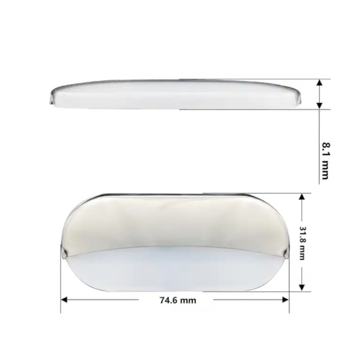 Светильник для подсветки палуб и трапов светодиодный, холодный белый свет, нерж. сталь