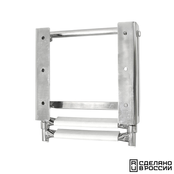 Трап телескопический выдвижной, 2 белых ступени (ширина 285 мм.)