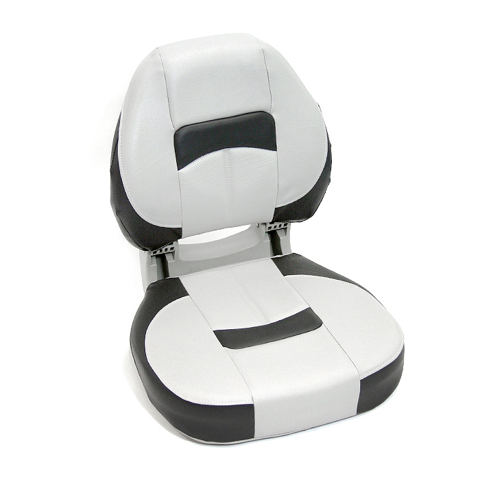 Сиденье мягкое складное Pro Angler Ergonomic Boat Seat, серо-чёрное