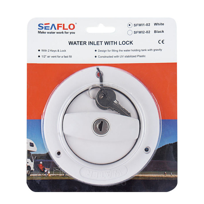 Горловина заливная SEAFLO с замком, тип 02, белая