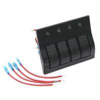 Панель переключателей 4 клавиши с автоматическими выключателями NEKEKE, серия S, со съемной панелью