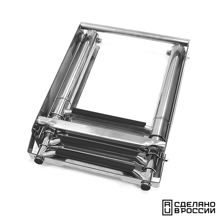 Трап телескопический выдвижной с фиксирующим механизмом, 4 черных ступени (ширина 294 мм.)