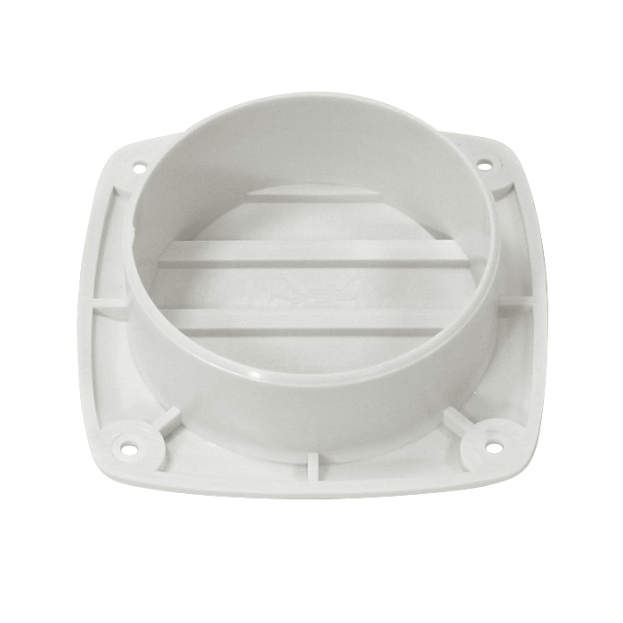 Крышка вентиляции пластмассовая квадратная 127х127мм, белая