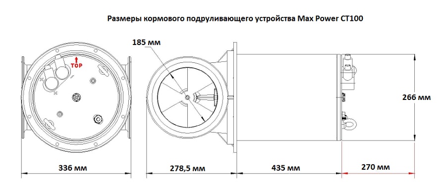 Электрическое кормовое подруливающее устройство СТ100