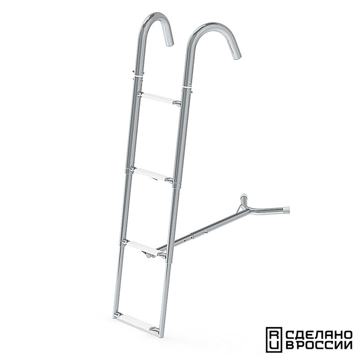 Трап телескопический носовой, 4 белых ступени (ширина 260 мм.)