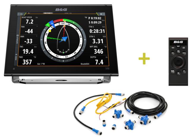 B&G Vulcan 12R plus ZC2 Remote Control and NMEA2000 Starter Kit