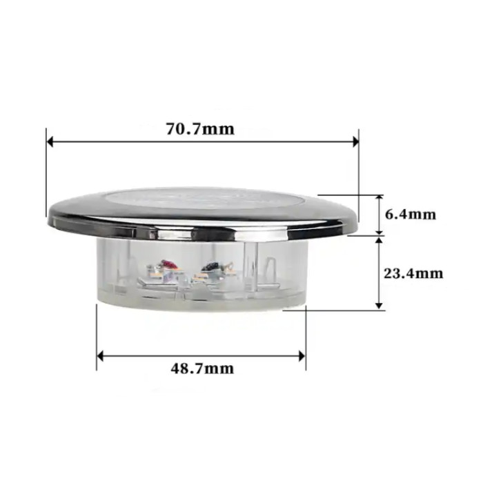 Светильник интерьерный светодиодный, нержавеющая сталь, холодный белый свет