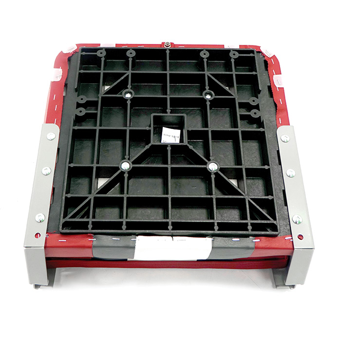 Сиденье мягкое складное High Back Rainbow Boat Seat, красно-белое