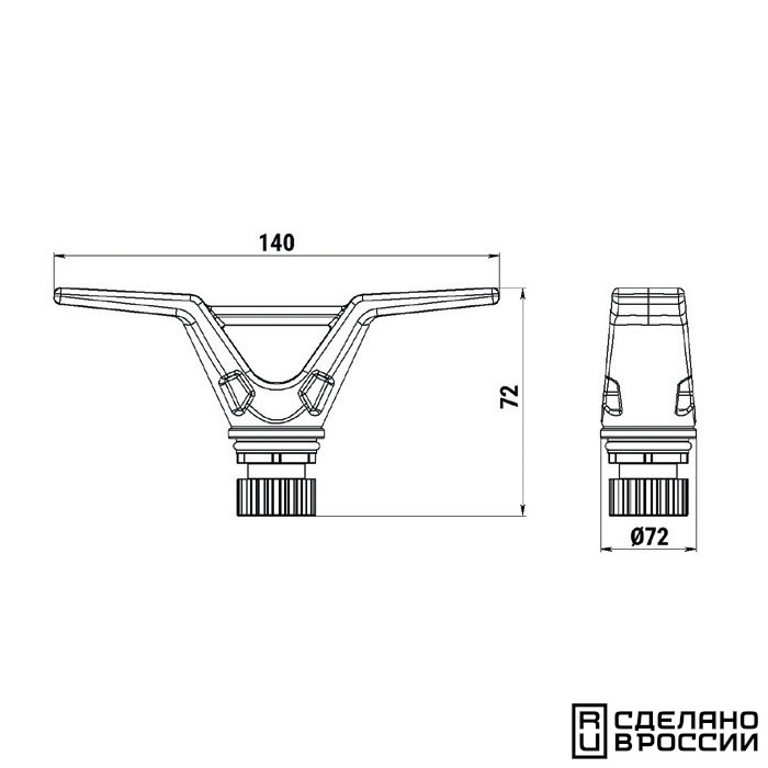 Утка (Кнехт) швартовая быстросъемная без основания