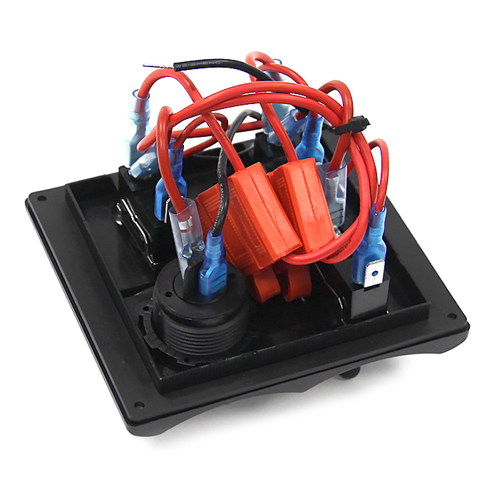 Панель переключателей 3шт с розеткой NEKEKE