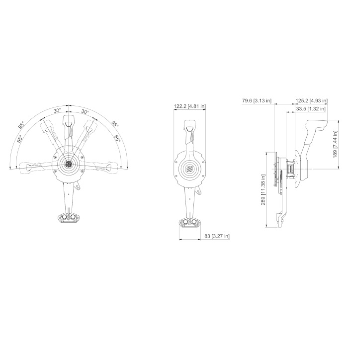 Контроллер вертикального крепления с тримом, без выключателя