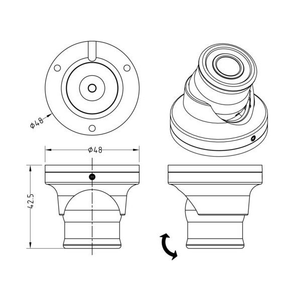 Lowrance MINI CAMERA, FIXED COLOR w/ IR
