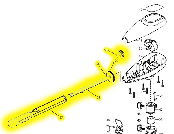 Румпель в сборе Minn Kota 2990901