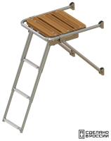 Платформа кормовая с трапом 3 ступени серые