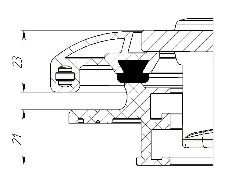 Люк палубный распашной Альбатрос 522х392