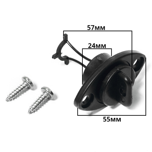 Заглушка дренажная SUNFINE 55 мм с крепежом, пластик черный