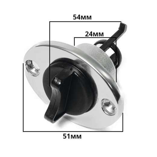 Заглушка дренажная SUNFINE 24 мм, нержавеющая сталь и нейлон