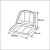 Сиденье пластмассовое складное с подложкой Molded Fold-Down Boat Seat,серо-голубое
