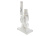 GLOMEX 4-Way Ratchet Mount with Cable Feed Through / nylon / white