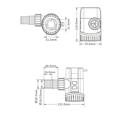 Насос осушительный 600GPH 13A Series 12В