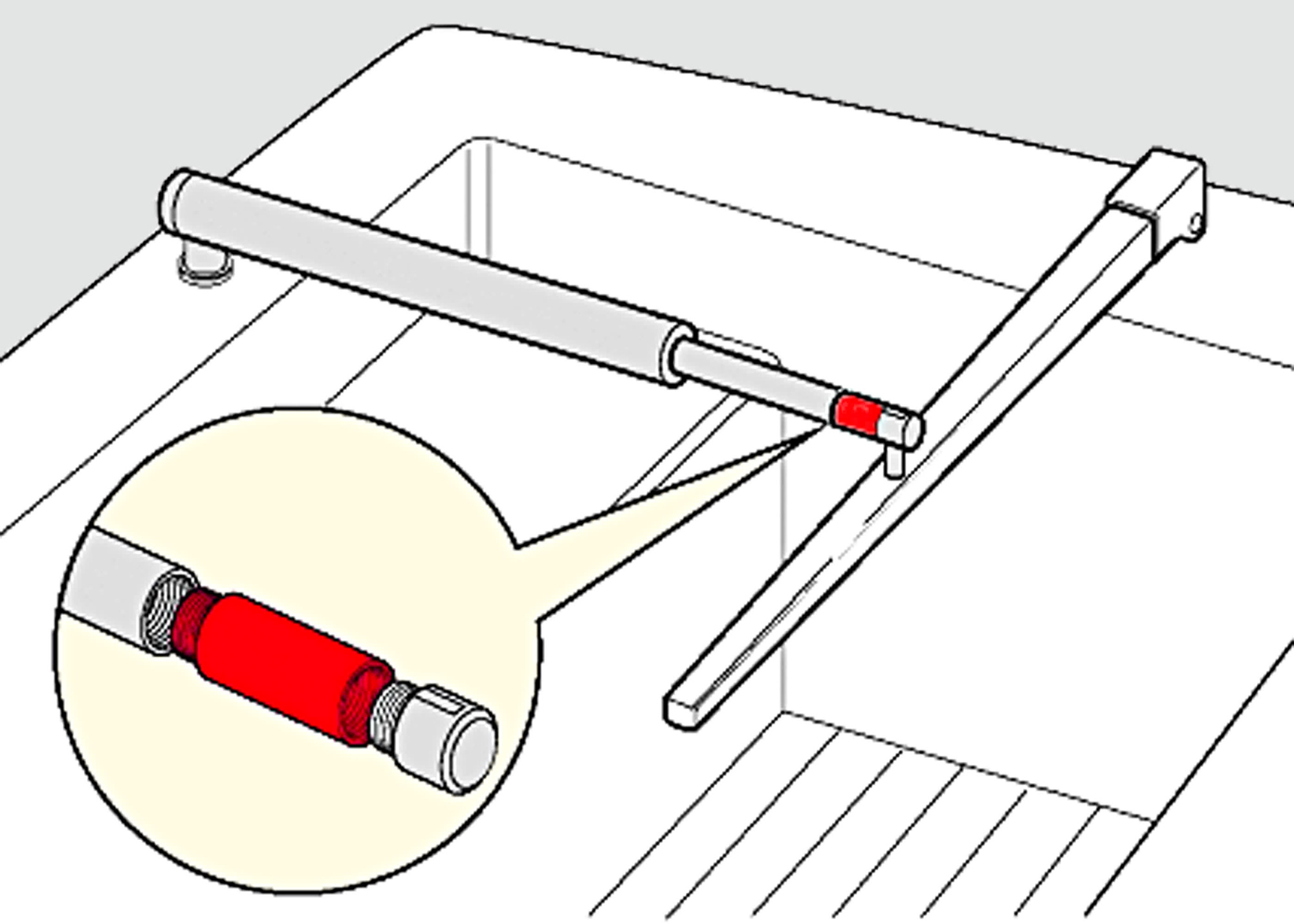 RAYMARINE Tiller Pilot Pushrod Extension