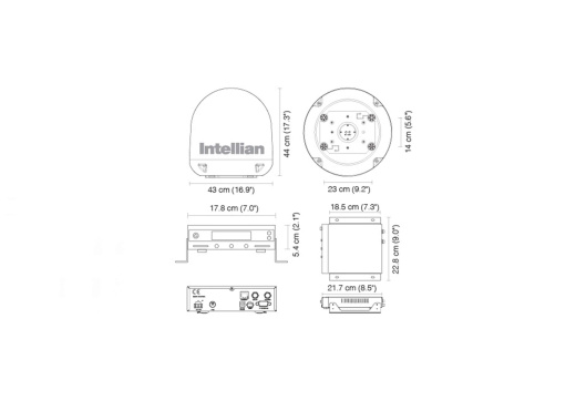 INTELLIAN i3 Satellite TV-Antenna / Twin LNB