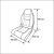 Сиденье мягкое складное Premium Designer High Back Seat, серо-чёрное