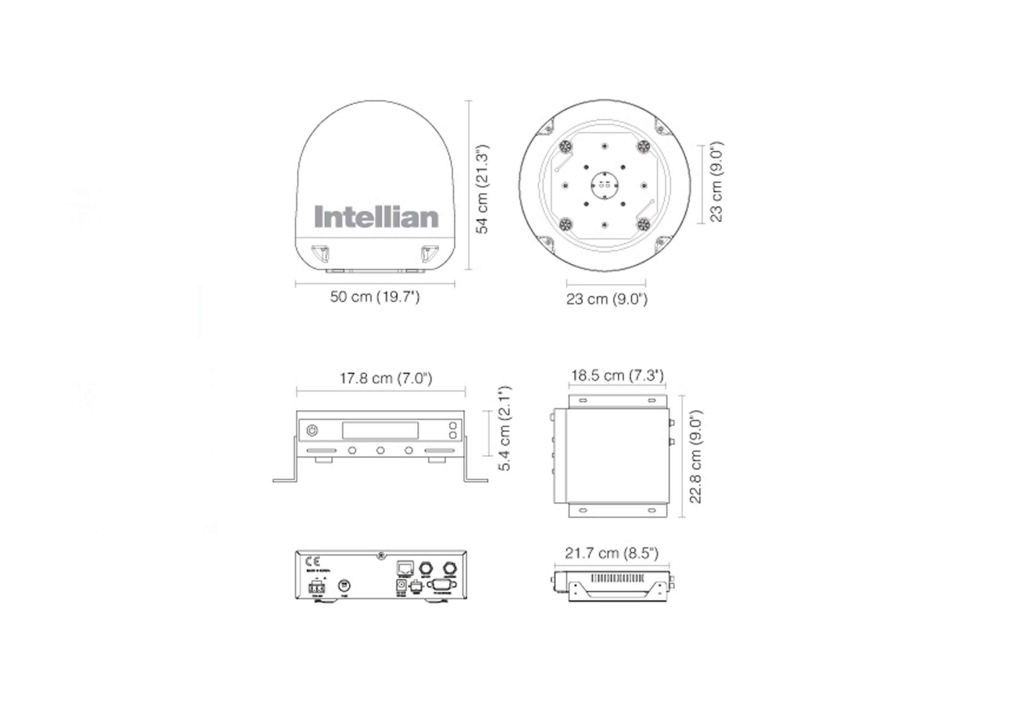 INTELLIAN i4 Satellite TV-Antenna / Twin LNB