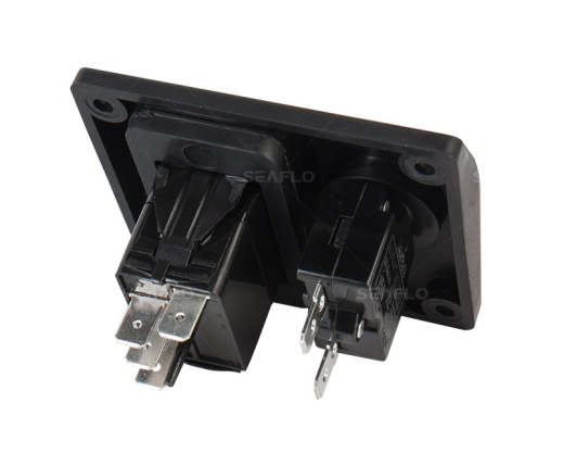 Панель управления с предохранителем для осушительного насоса (ручной-выкл-авто) 12/24В, пластик