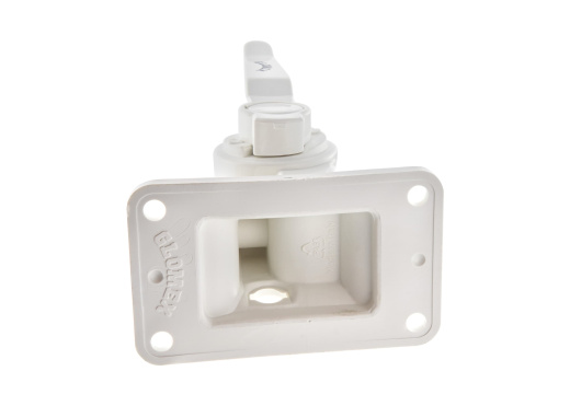 GLOMEX 4-Way Ratchet Mount with Cable Feed Through / nylon / white