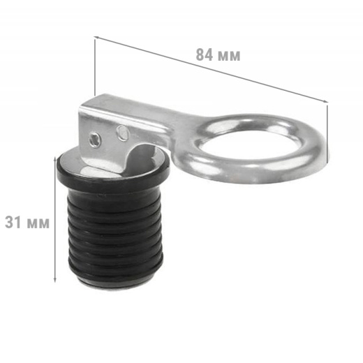 Пробка резиновая сливная SUNFINE 32 мм с ручкой фиксатора