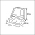 Сиденье пластмассовое складное с подложкой Molded Fold-Down Boat Seat,серо-чёрное