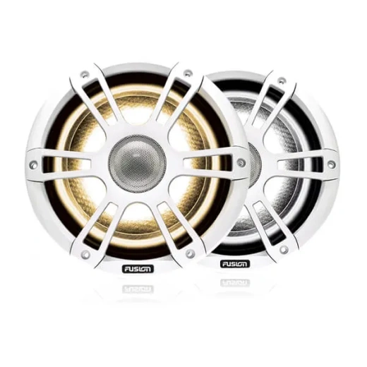 Fusion® Signature Series 3 Marine Speakers – коаксиальные морские динамики «спортивный белый» 7,7" 280 Вт со светодиодной иллюминацией CRGBW