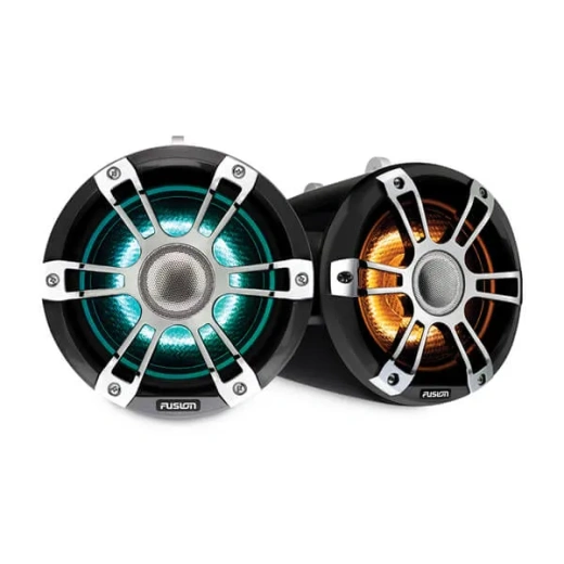 Fusion® Signature Series 3 Marine Wake Tower Speakers – морские динамики 6,5" 230 Вт для вейк-катеров, спортивный хром, с иллюминацией CRGBW