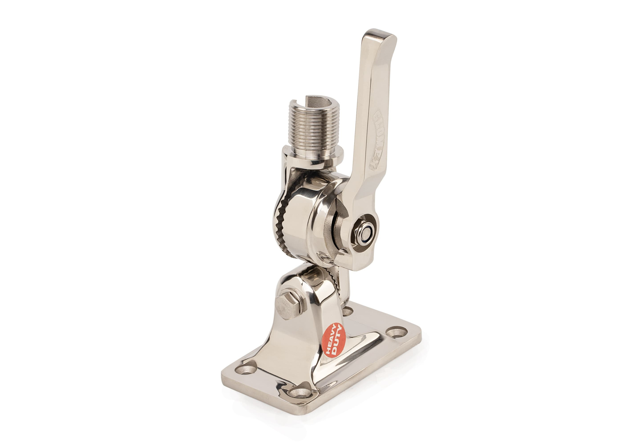 GLOMEX 4-Way Ratchet Mount with Cable Passage / stainless steel