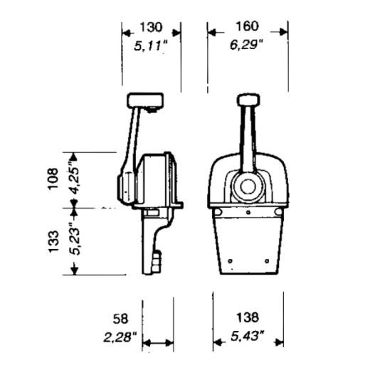 Контроллер вертикального крепления  с тримом